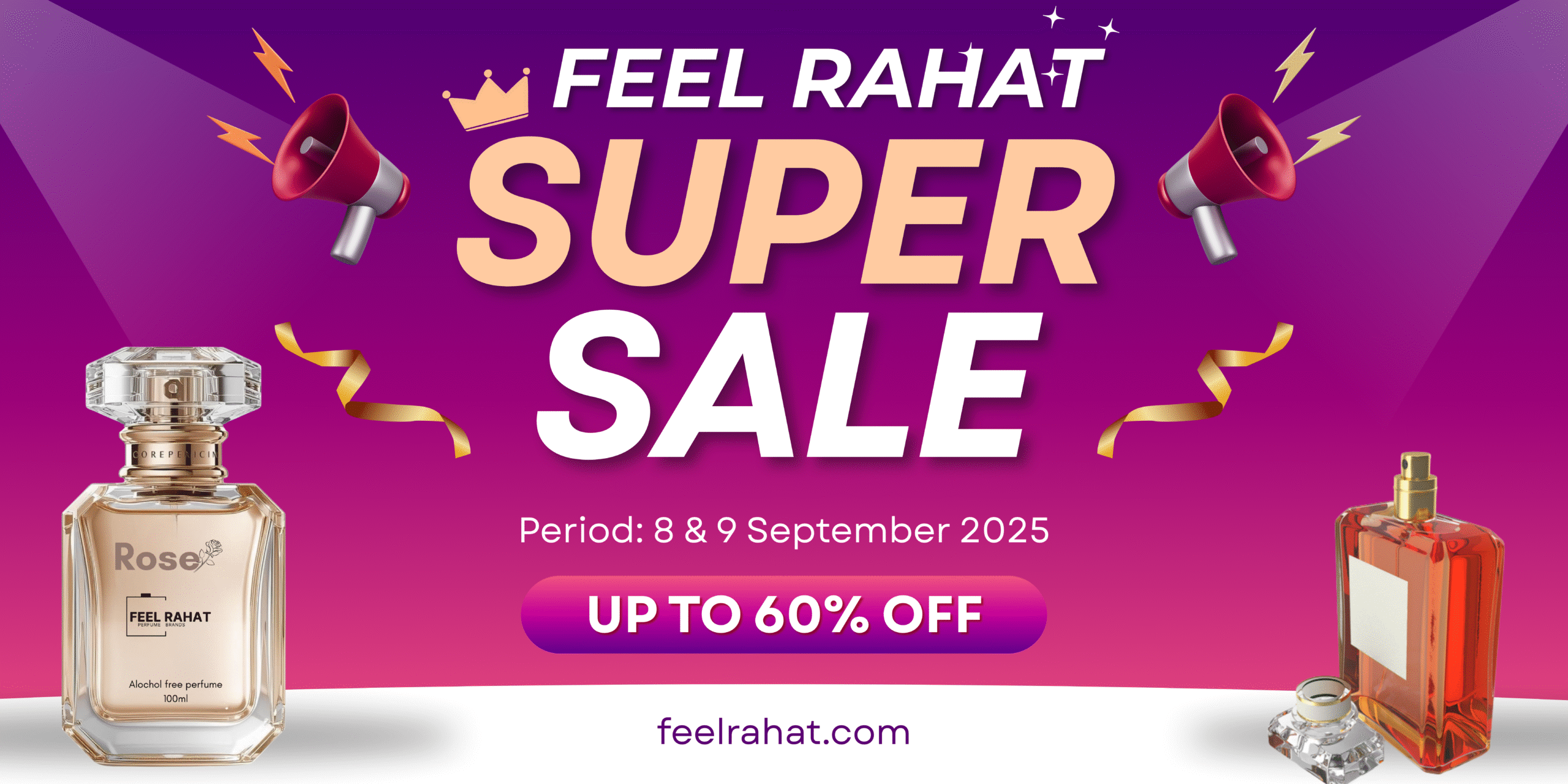 Pink and Purple Elegant Special Perfume Sale Banner